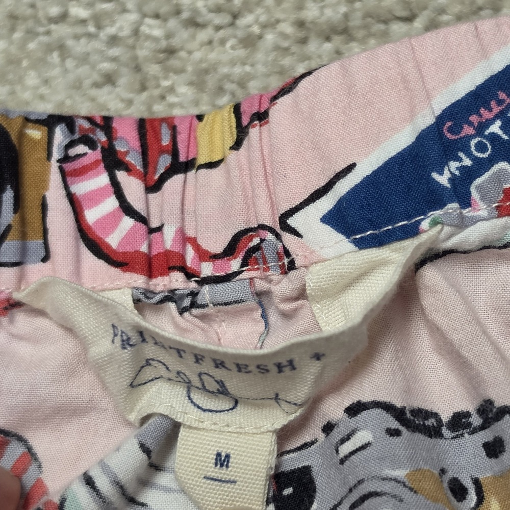 Printfresh x Emily Henry Happy Place Pink Emotional Baggage Short PJ Set Sz M - Picture 12 of 14